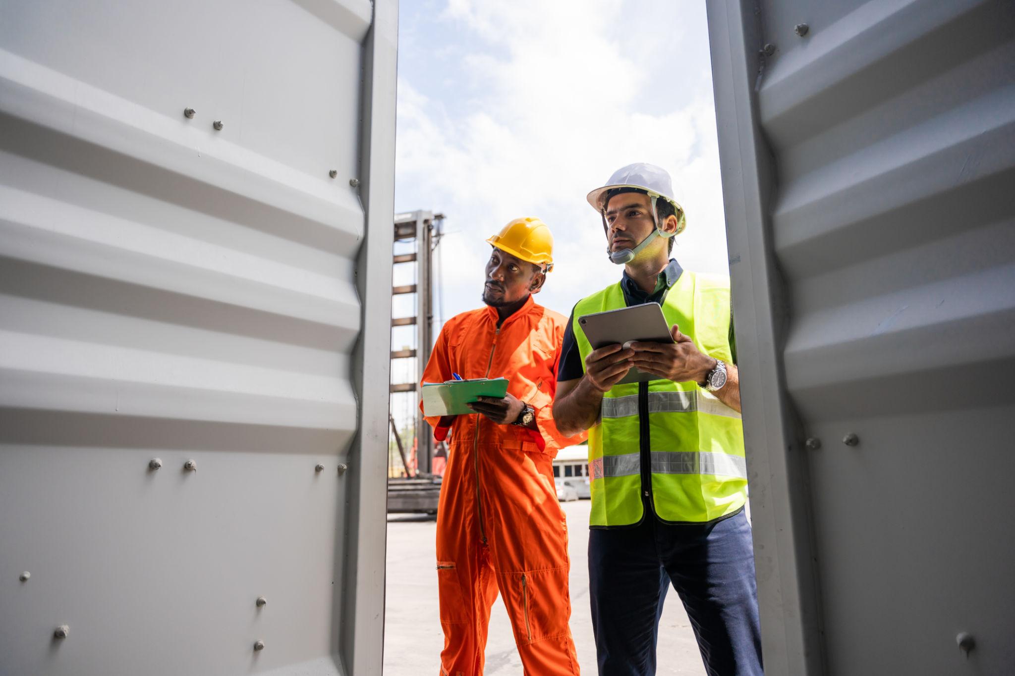Shipping containers and cargo at port for tariff classification
